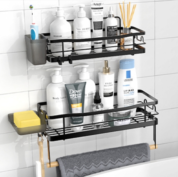 Multi-Purpose Rack - Shower Caddy/Kitchen Spice Rack + Towel Holder - Picture 8 of 11